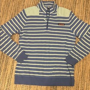 Vineyard Vines Women's Striped Sweatshirt in Blue and White